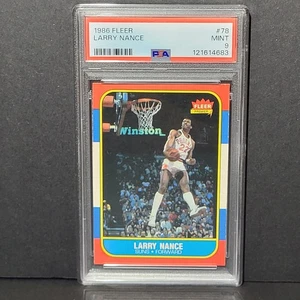 1986 Fleer Larry Nance #78 Graded PSA 9 Mint Phoenix Suns NBA - Bild 1 von 2