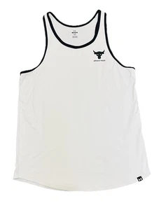 M Under Armour Project Rock Iso-chill Mens Size Med Muscle Tank Top Shirt White - Picture 1 of 6