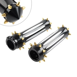 Spikes 1'' Motorrad-Handgriffe Lenker FITS für Harley Touring Dyna Softail - Picture 1 of 7