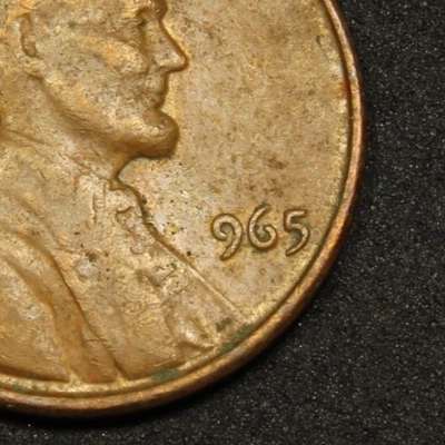 Lincoln Cent 1965 Filled Die "1" in Date Error Very Fine Free Shipping - Image 1 of 4