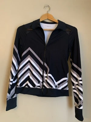 Trina Turk Recreation Cremallera Completa Ropa Activa Mujer Camisa Chaqueta Pequeña Foto 1 de 4