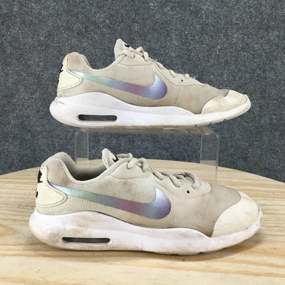 Nike Zapatos Juveniles 5.5 Air Max Oketo Tenis Blanco Con Cordones Parte Superior Baja AR7419-101 Foto 1 de 4