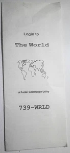 The World  brochure, 1989.  First commercial connection & log-on to the Internet - Picture 1 of 6