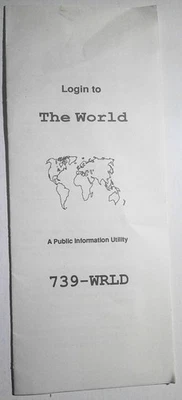 The World  brochure, 1989.  First commercial connection & log-on to the Internet - Image 1 of 4