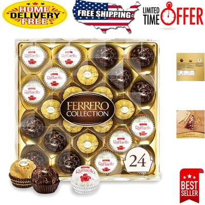 Gourmet Chocolate Gift Box - 24 Count Assorted Hazelnut & Dark Chocolate - Image 1 of 4