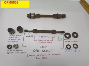 Coppia perni con silentblock completi bracci sospensione anteriore per Fiat 850T - Picture 1 of 1