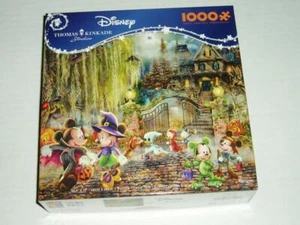 Puzzle Thomas Kinkade Disney Topolino e Minnie Halloween divertente nuovo con scatola - Foto 1 di 1