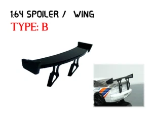 SW-B 1:64 Custom Spoiler / Wing Black Acrylic Self Assemble hot wheels tomica - Picture 1 of 2