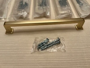 9BUILD 10er-Pack 7 Zoll Mittelloch Schrank Griffe gebürstetes Gold - Bild 1 von 4