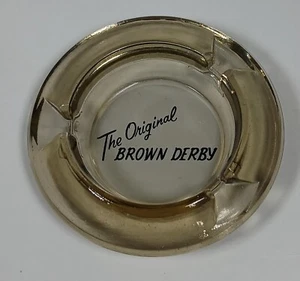 Original brauner Derby Restaurant Glas Aschenbecher Rauchquarz - seltenes Design - Bild 1 von 5