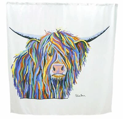 Croydex Textil Baño Ducha Cortina Angus McCoo Animal 180cm x 180cm  Foto 1 de 3