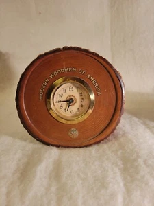 Vintage moderne Woodmen of America Uhr Aufziehen funktioniert 5,5 Zoll Durchmesser. - Bild 1 von 16