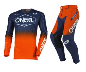 O'Neal 2025 Mayhem Hexx Offroad Jersey Pant Combo Blue/Orange - Picture 1 of 8