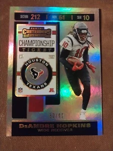 2019 DEANDRE HOPKINS PANINI CONTENDERS CHAMPIONSHIP TICKET CARD /99 TEXANS #35 - Picture 1 of 2