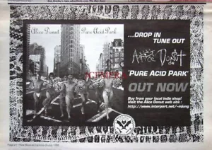 ALICE DONUT, Pure Acid Park; Music Album ADVERT PRINT : 1995 Ad to Frame - Picture 1 of 1