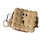 Plush Coin Purse Biscuit Shape Gift Bag New Wallet  Kids