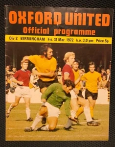 Oxford United v Birmingham City - Division 2 - Played 31/03/1972 - For Charity - Picture 1 of 1