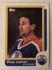 1986-87 Topps Paul Coffey Hockey Card 137 Edmonton Oilers Mid-Grade Corner Dings