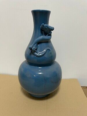 Antique 19Th Chinese Robin Egg Glazed Porcelain Vase Of Baluster Form • 3.25£