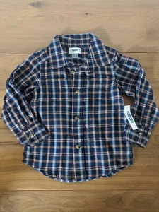 NWT Old Navy Boys Plaid button down shirt size 2T - Picture 1 of 3