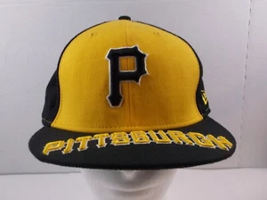 Pittsburgh Pirates New Era 59 Fifty eng anliegende Mütze Kappe Größe 8" schwarz/gelb - Bild 1 von 8