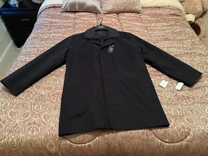 NEW Chaps Men's Black Car Jacket - Size 42 - Quilted Lining-Vintage Style - Picture 1 of 14
