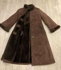 Sawyer of Napa Shearling flared coat made in Switzerland, UK size 10          