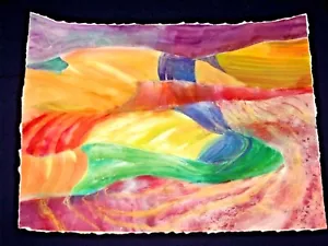 Original Watercolor Painting by Betty Jo Fitzgerald ROLLED GOLD 28" x 22" - Picture 1 of 11