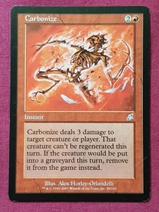 Magic The Gathering SCOURGE CARBONIZE red card MTG - Picture 1 of 2