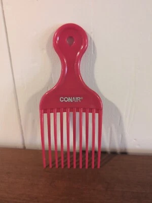 Peine de plástico rosa Conair Pick, brillante, 2,5" Foto 1 de 3