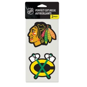DECALCOMANIA CHICAGO BLACKHAWKS 4"X4" FUSTELLATA CONFEZIONE DA 2 AUTO CASA NUOVA WINCRAFT ๐๐ - Foto 1 di 1