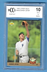 1993 Upper Deck Derek Jeter Yankees #449 Rookie BCCG 10 #0008574347 HOF 2020 - Picture 1 of 2