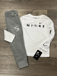 Nike Boys New Long Sleeve Shirt & Joggers Set, Sizes 4, 5, 6, & 7 - Picture 1 of 1