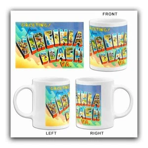 Greetings From Virginia Beach, Virginia - 1930's - Postcard Mug - Bild 1 von 3