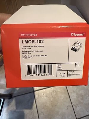 New WattStopper Legrand LMOR-102 Low Voltage Dual Relay Interface 24VDC 10mA - Image 1 of 4
