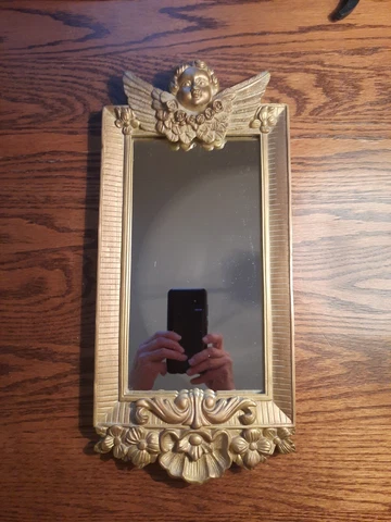 Vintage Mirror W/Cherub Angel Frame - The Import Collection - K2 Cover