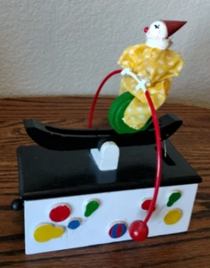 M.S.R Imports Vintage Music Box With Balancing Circus Clown - Picture 1 of 18