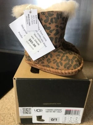 New UGG Infant Shoes Kids Lemmy Suede Booties 1012146I Baby Pink 4/5 - Image 1 of 2