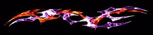 Flame tribal lightning vinyl graphic decal motorcycle go kart race car decals - Picture 1 of 2