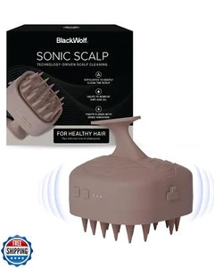 Black Wolf Sonic Scalp Scrubber, (taupe) - Haar- und Kopfhautmassagegerät Bürste mit - Bild 1 von 5