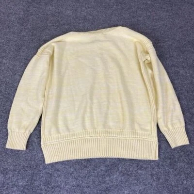 Barbour Sailboat Cotton Knit Sweater Yellow Classic Nautical Jumper UK 14  US 10 - Image 1 of 4