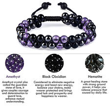 6MM Gemstone Beads Energy Power Crystal Reiki Healing Stretch Bracelet  Women Men