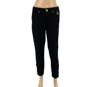 Baby Phat Women Black Ankle Tapered Leg Jeans Size 5 / S - Picture 1 of 13