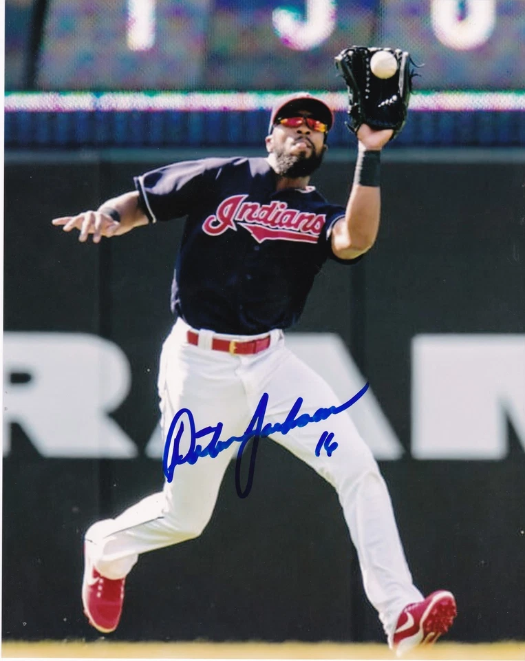 AUSTIN JACKSON  CLEVELAND INDIANS    ACTION SIGNED 8x10 — 第 1/1 张图片