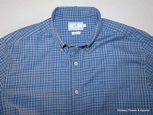 Southern Tide Herren klassische Passform blau kariert Langarm Button Down Hemd Large - Bild 1 von 10