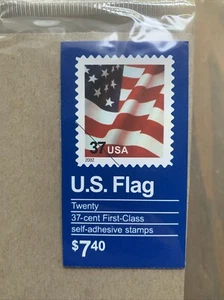 US Stamps, Scott #3624 US Flag 1st Class (37c) Vending Booklet Pane of 20 Mint - Picture 1 of 4