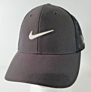 Nike Golf Vapor RZN FLEXFIT Adult M/L Mesh Back Baseball Hat Cap Black - Picture 1 of 10