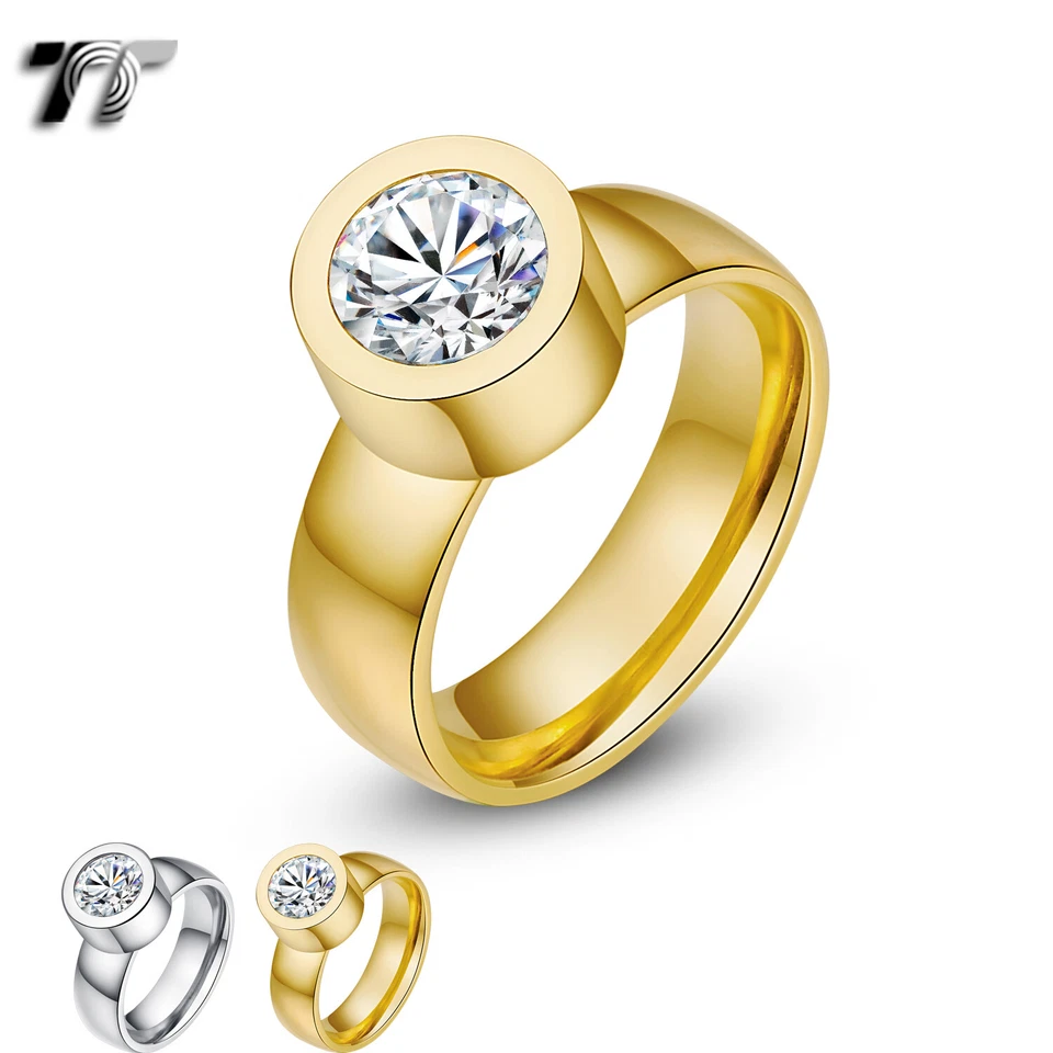 TT S.Steel Engagement Wedding Band Comfort fit Ring Coose Colour (R317) - Image 1 of 1