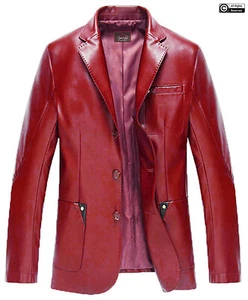 Stilvoller klassischer Herren Blazer Mäntel Premium Qualität 100% echtes Rindsleder  - Bild 1 von 6