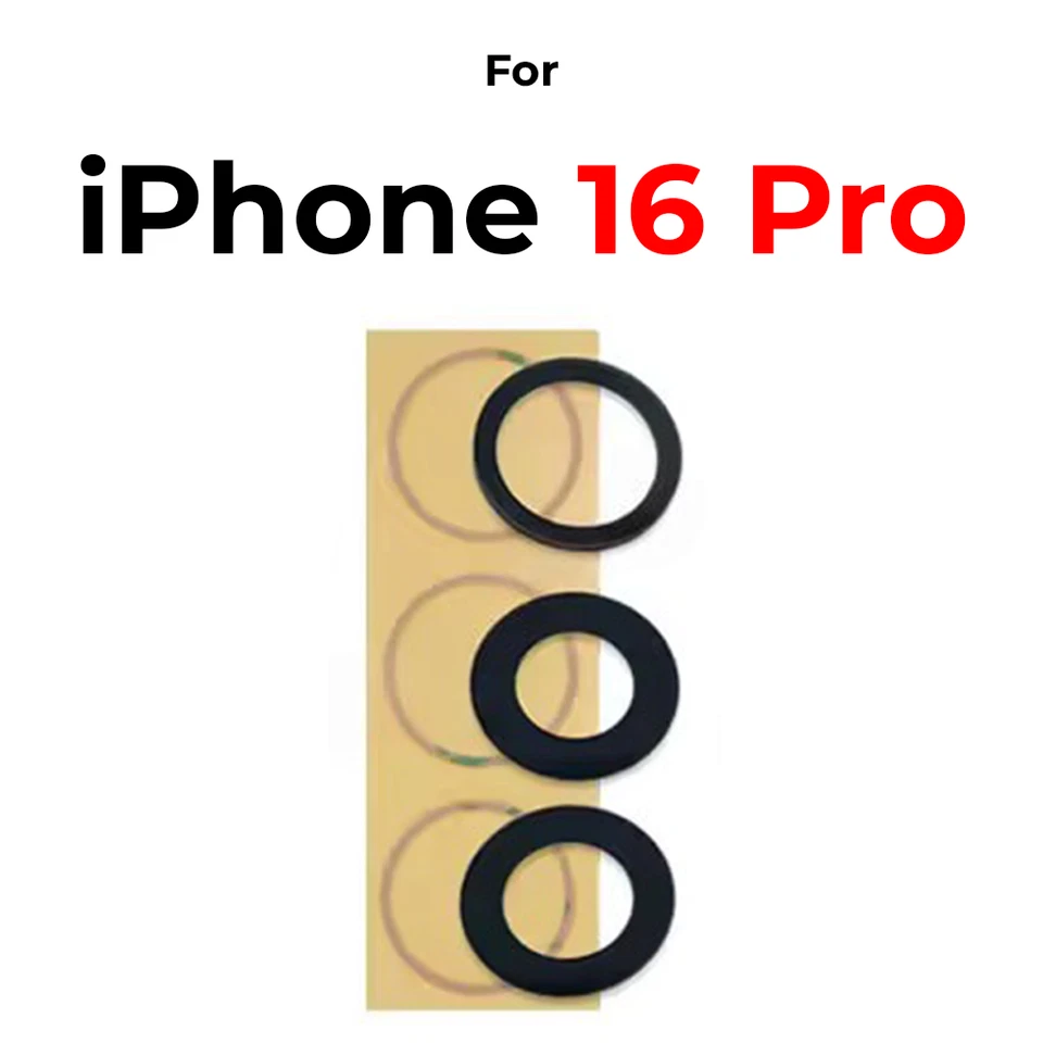 XOTEK Kamera Linse Glas für Apple iPhone 16 Pro Kameralinse SET Lens + Kleber
